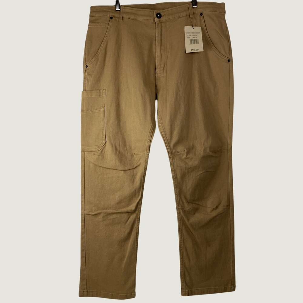 Original Deluxe‎ Utility Work Pants Mens 38x30 Khaki HK83127 Rugged Durable New
